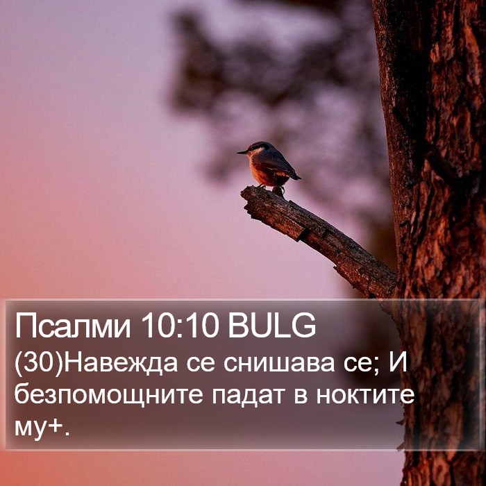 Псалми 10:10 BULG Bible Study