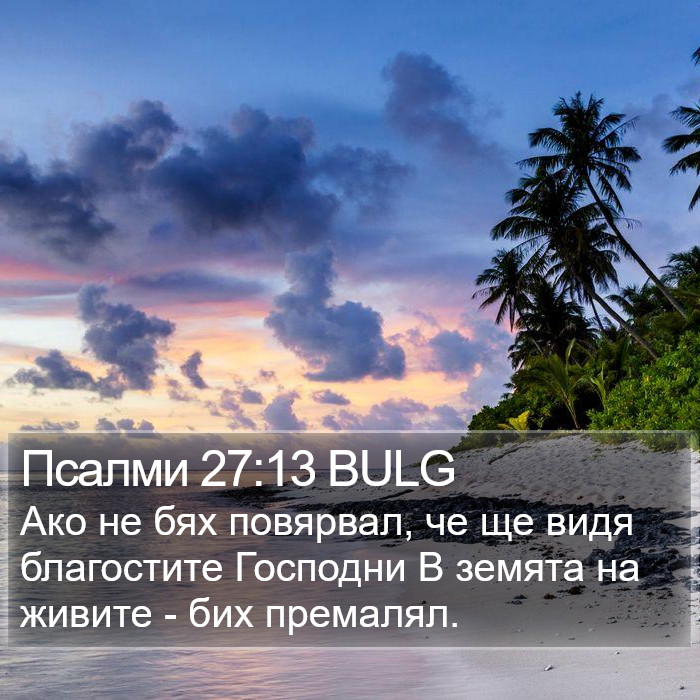 Псалми 27:13 BULG Bible Study