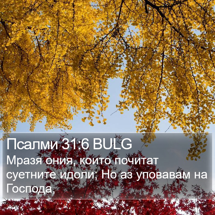 Псалми 31:6 BULG Bible Study