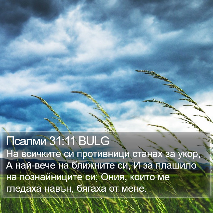 Псалми 31:11 BULG Bible Study