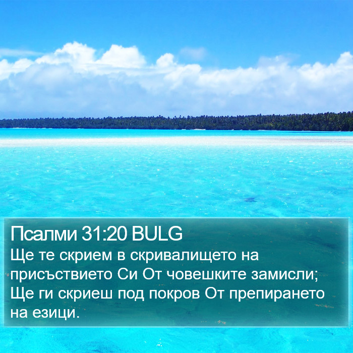 Псалми 31:20 BULG Bible Study