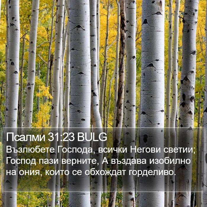 Псалми 31:23 BULG Bible Study