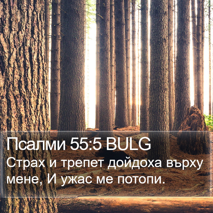 Псалми 55:5 BULG Bible Study