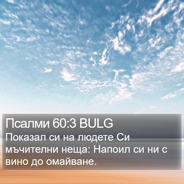 Псалми 60:3 BULG Bible Study