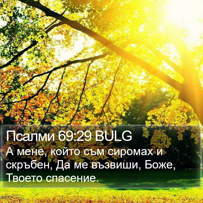 Псалми 69:29 BULG Bible Study