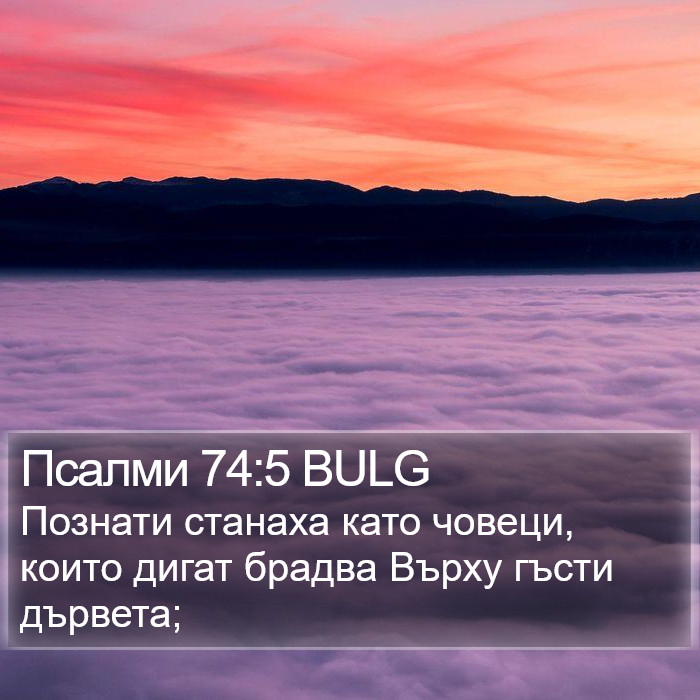 Псалми 74:5 BULG Bible Study