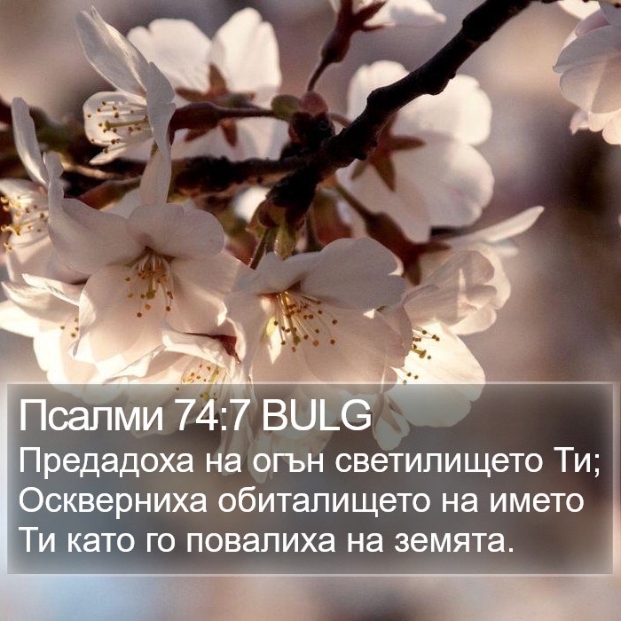 Псалми 74:7 BULG Bible Study