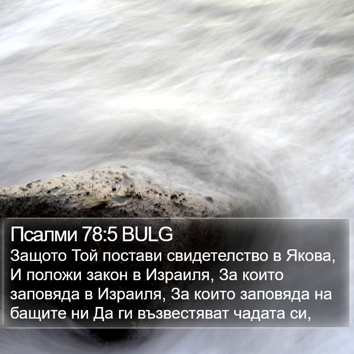 Псалми 78:5 BULG Bible Study