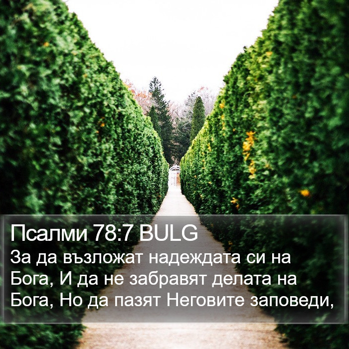 Псалми 78:7 BULG Bible Study