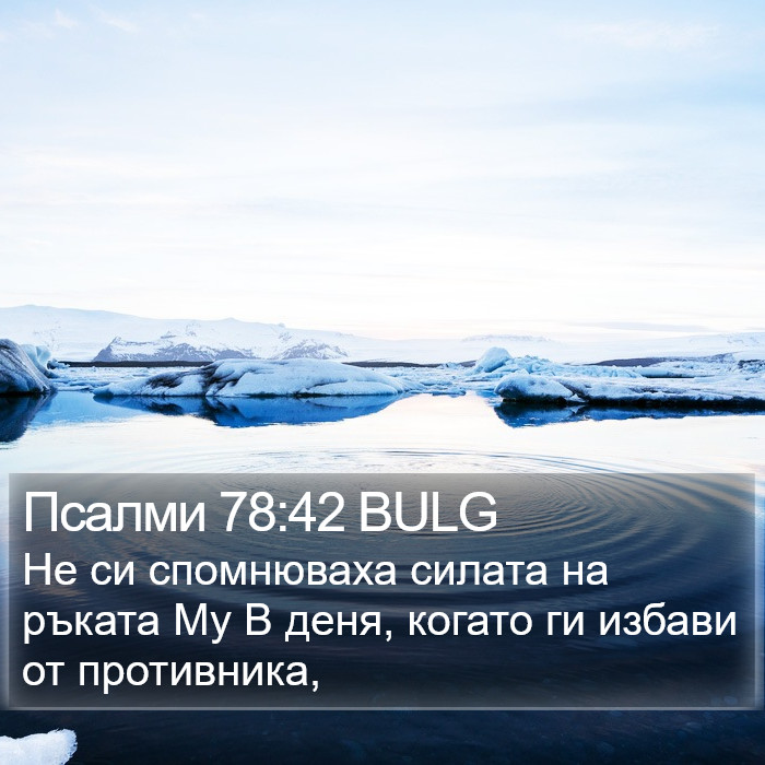 Псалми 78:42 BULG Bible Study