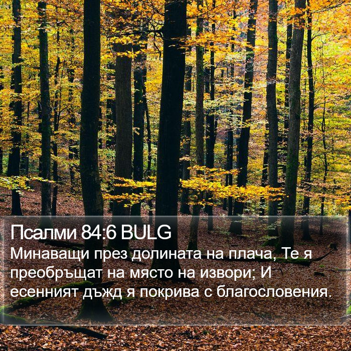 Псалми 84:6 BULG Bible Study