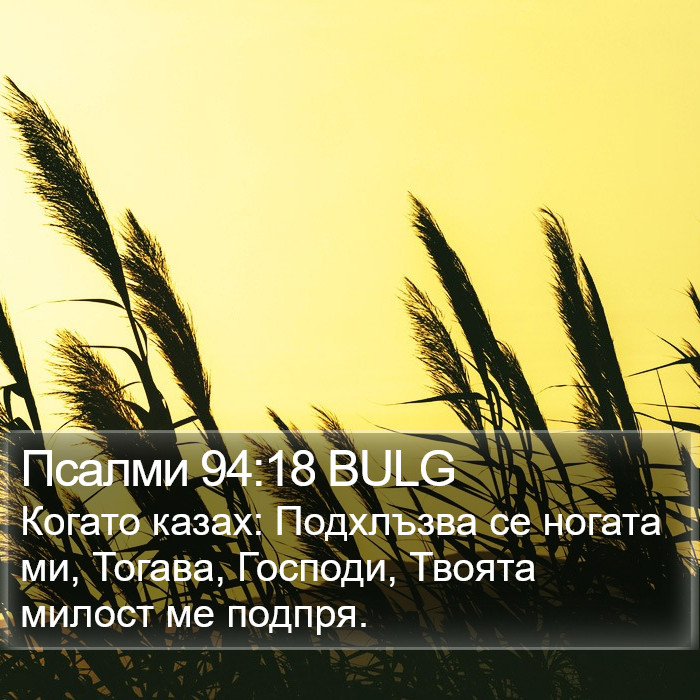 Псалми 94:18 BULG Bible Study