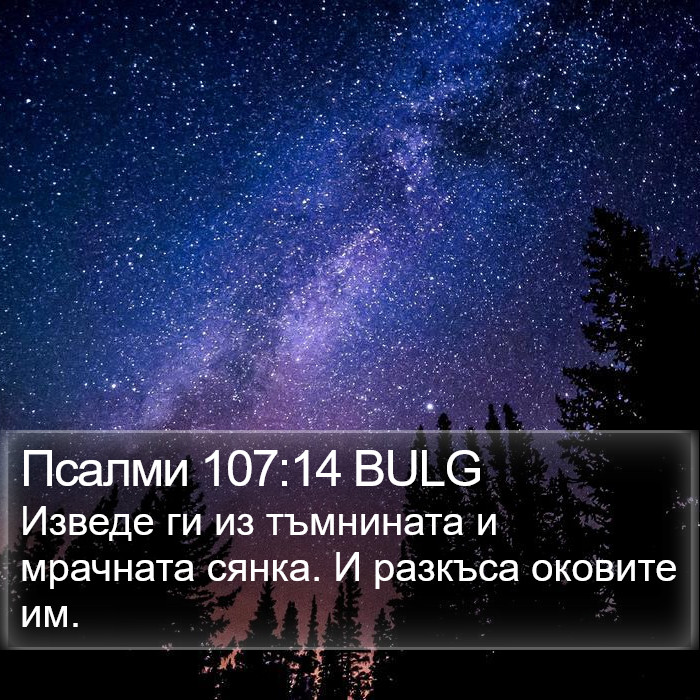 Псалми 107:14 BULG Bible Study