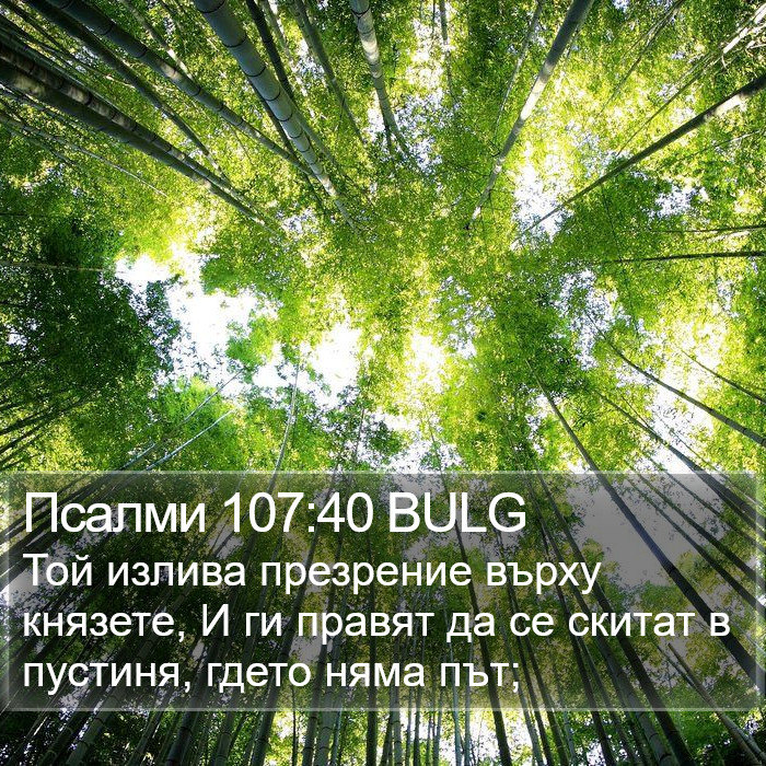 Псалми 107:40 BULG Bible Study