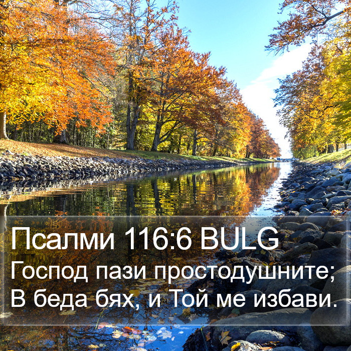 Псалми 116:6 BULG Bible Study