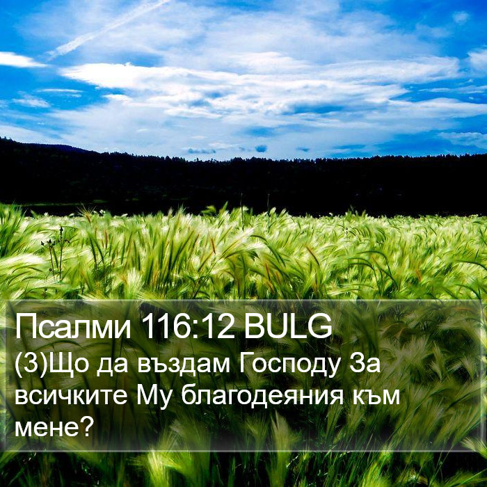 Псалми 116:12 BULG Bible Study