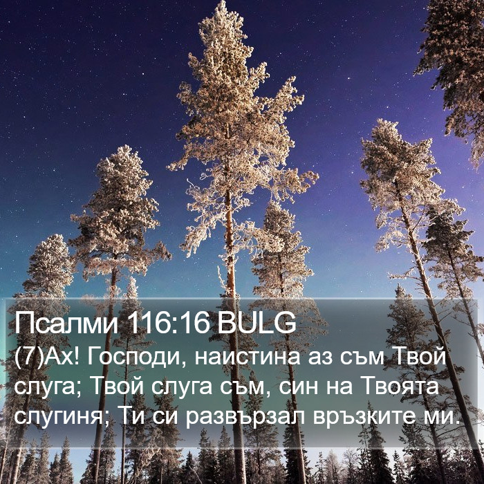 Псалми 116:16 BULG Bible Study