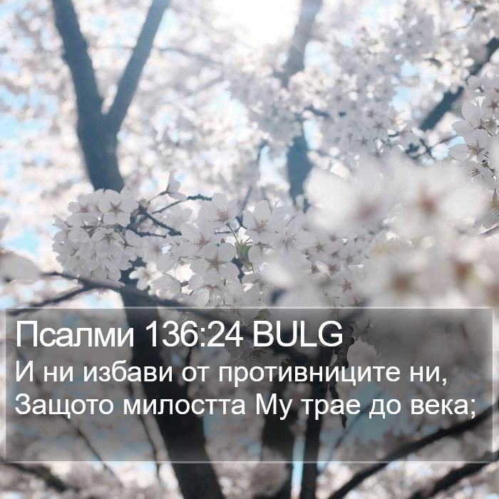 Псалми 136:24 BULG Bible Study