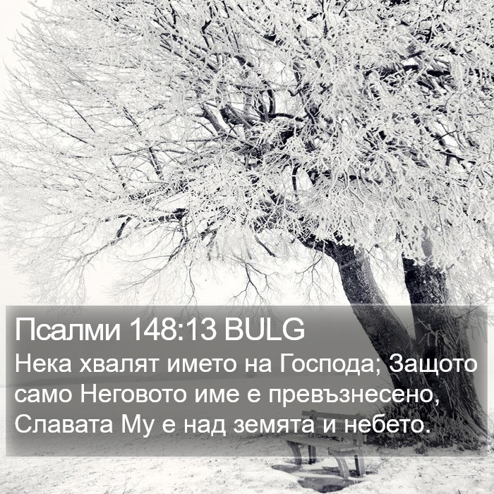 Псалми 148:13 BULG Bible Study