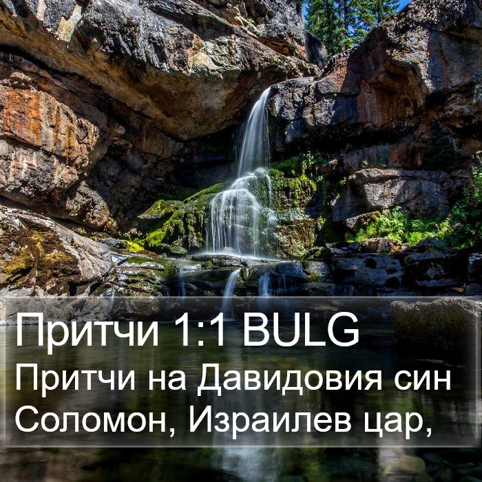 Притчи 1:1 BULG Bible Study