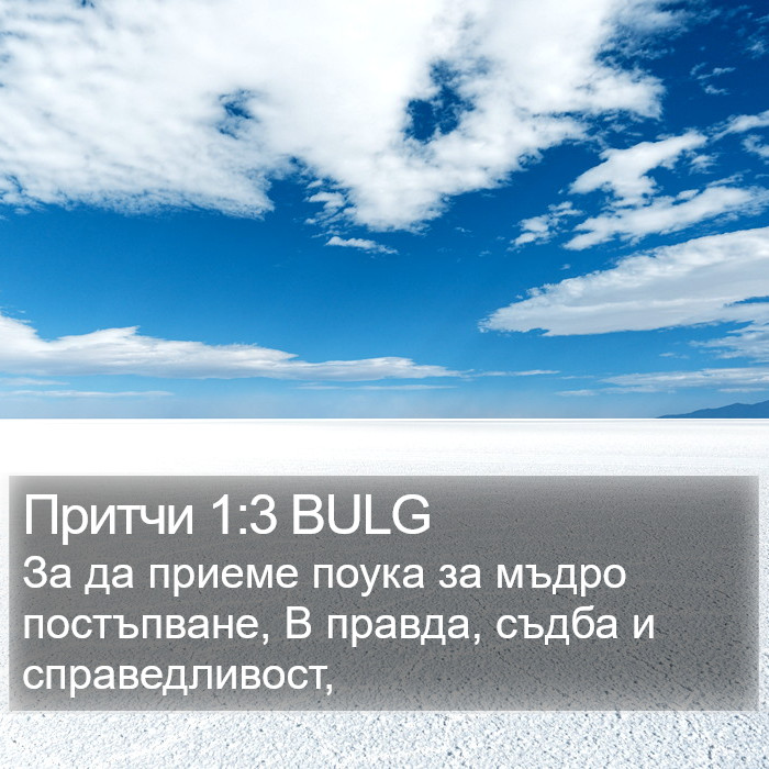 Притчи 1:3 BULG Bible Study