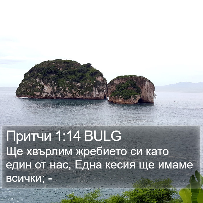 Притчи 1:14 BULG Bible Study