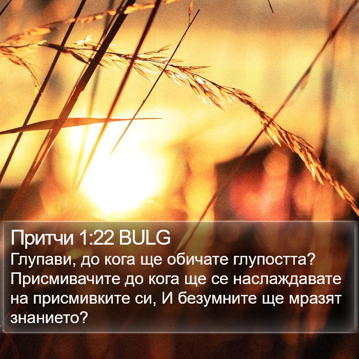 Притчи 1:22 BULG Bible Study