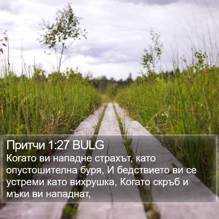 Притчи 1:27 BULG Bible Study