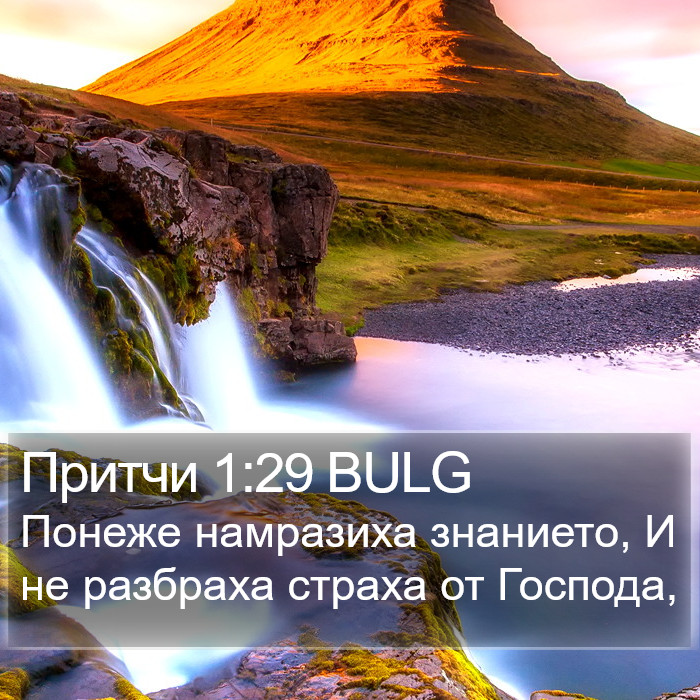 Притчи 1:29 BULG Bible Study