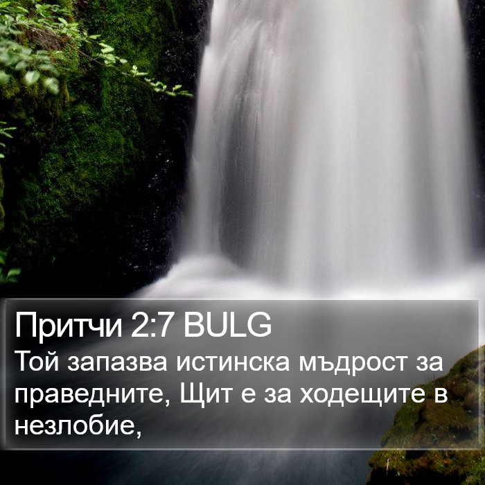 Притчи 2:7 BULG Bible Study