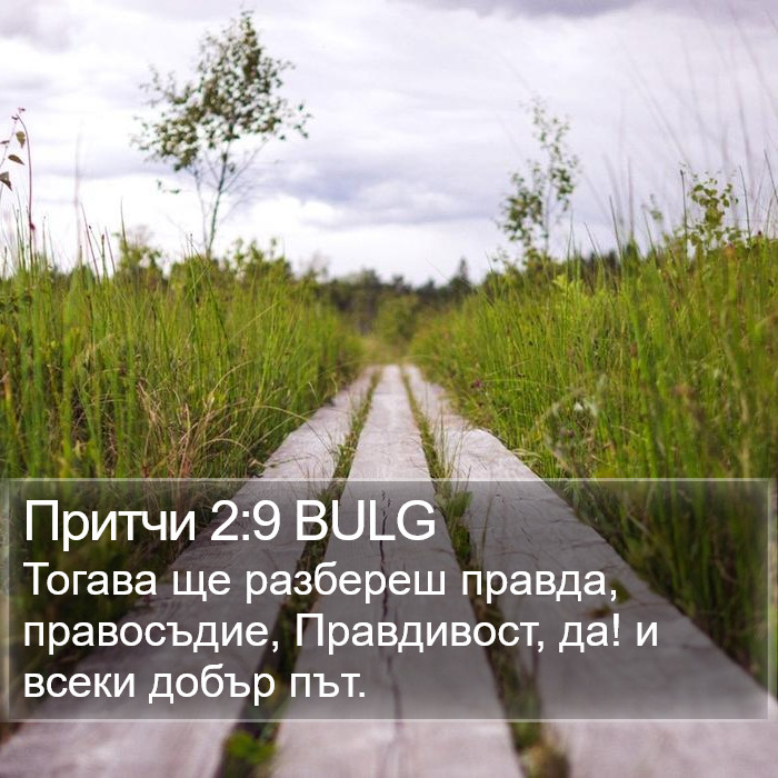 Притчи 2:9 BULG Bible Study