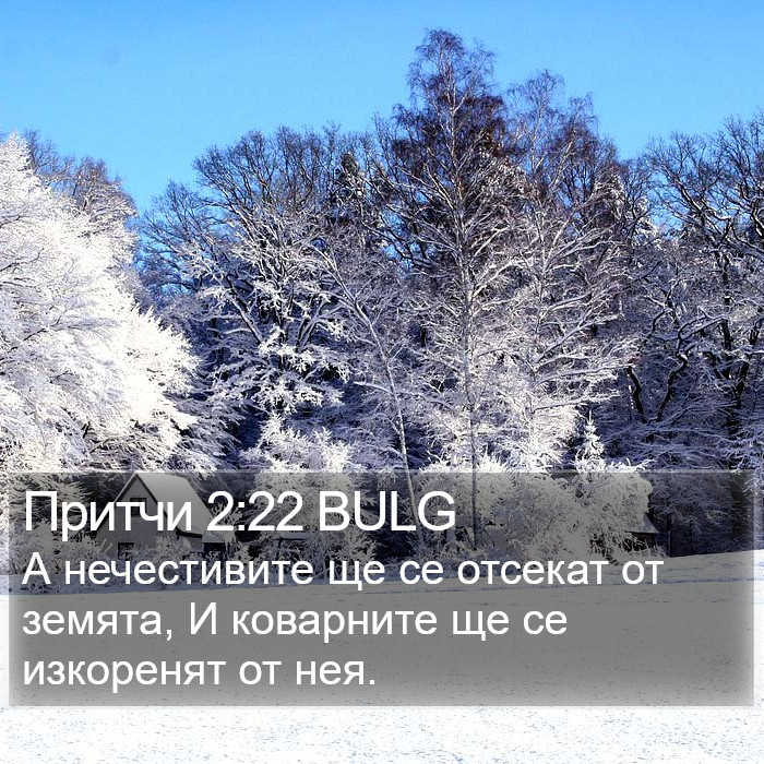 Притчи 2:22 BULG Bible Study