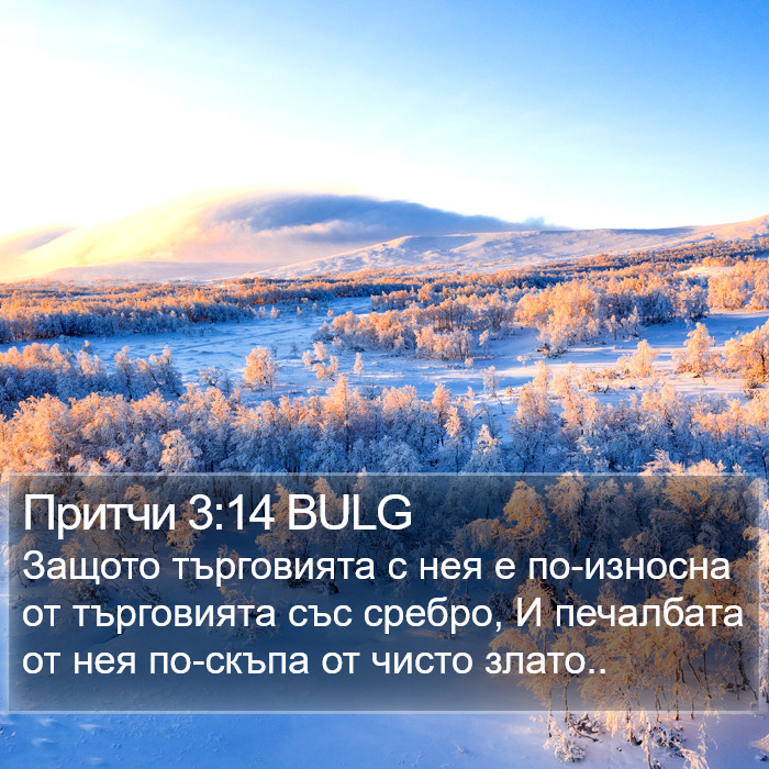 Притчи 3:14 BULG Bible Study