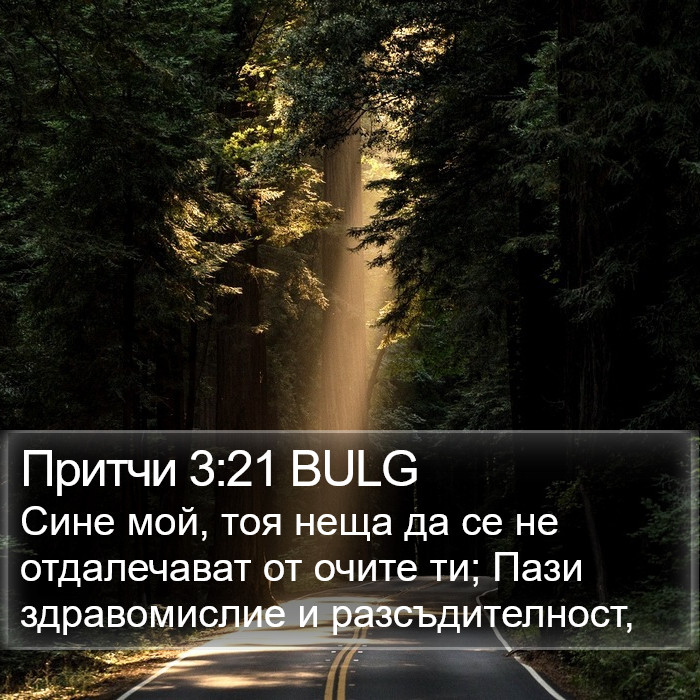 Притчи 3:21 BULG Bible Study