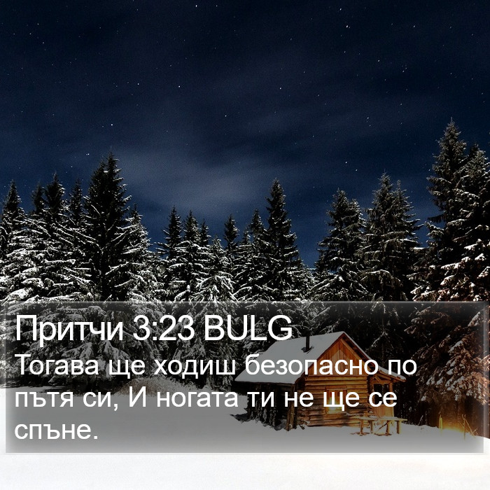 Притчи 3:23 BULG Bible Study