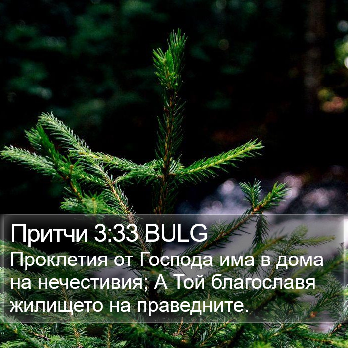 Притчи 3:33 BULG Bible Study