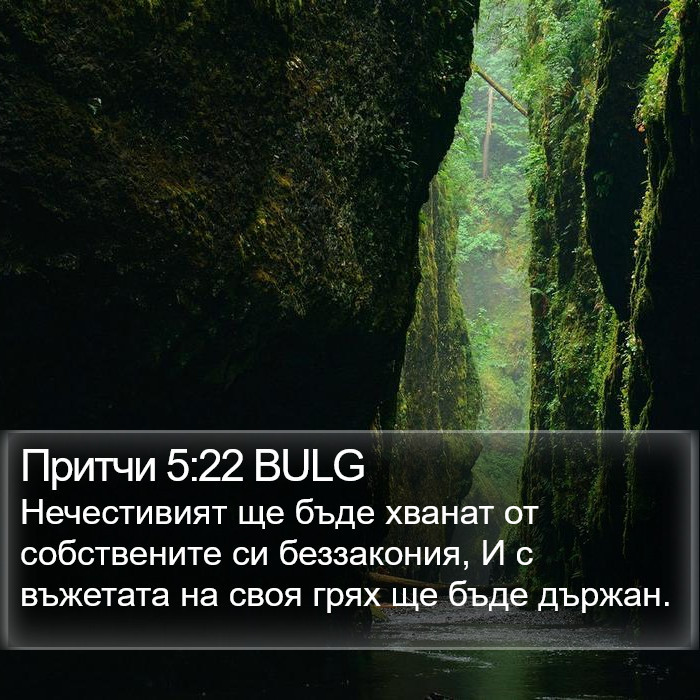 Притчи 5:22 BULG Bible Study