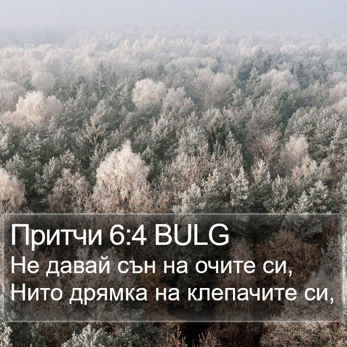 Притчи 6:4 BULG Bible Study