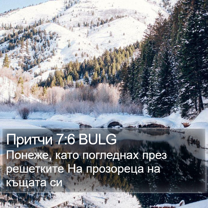 Притчи 7:6 BULG Bible Study