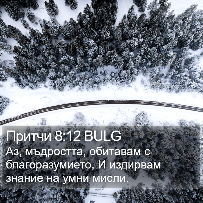 Притчи 8:12 BULG Bible Study