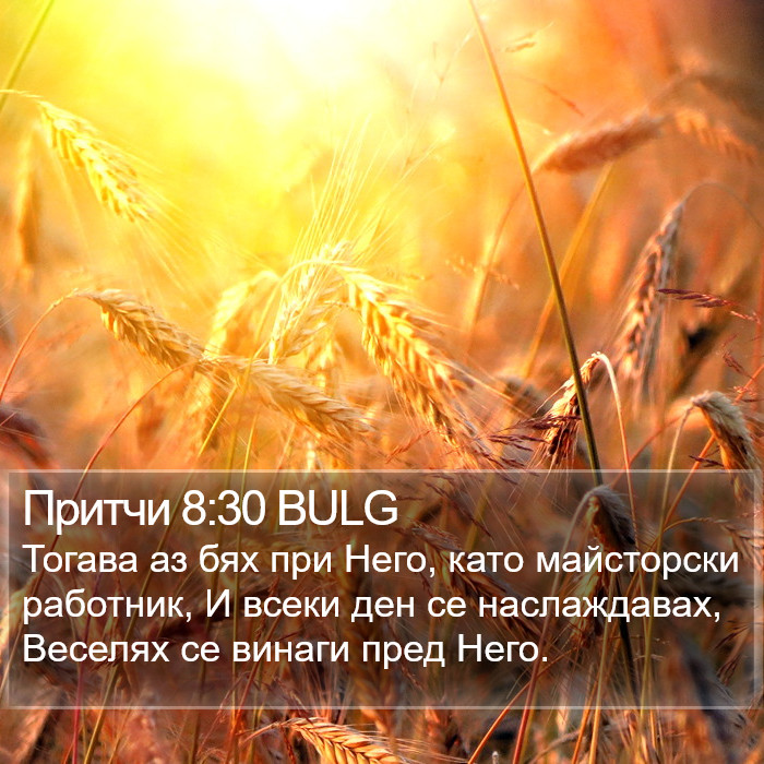 Притчи 8:30 BULG Bible Study