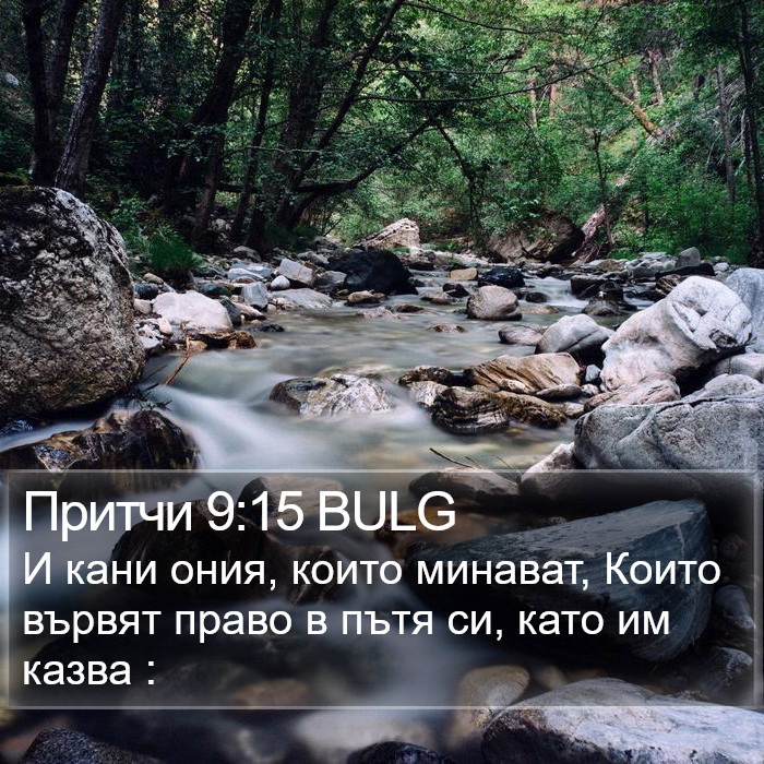 Притчи 9:15 BULG Bible Study