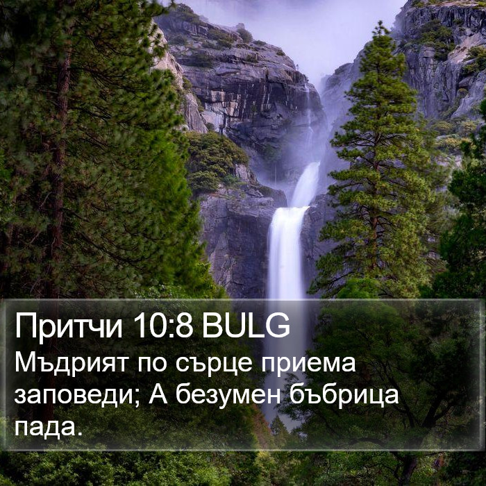 Притчи 10:8 BULG Bible Study