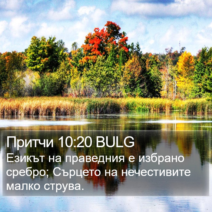 Притчи 10:20 BULG Bible Study