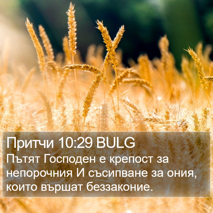 Притчи 10:29 BULG Bible Study