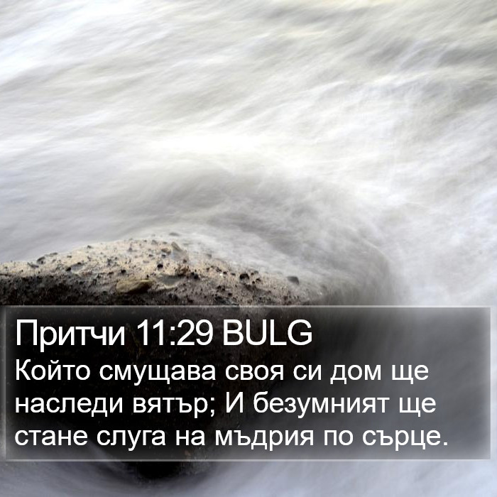 Притчи 11:29 BULG Bible Study