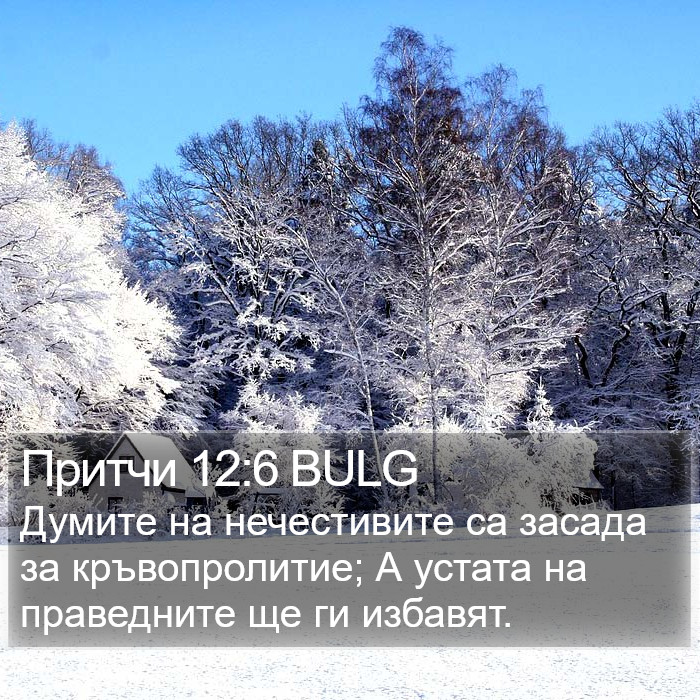 Притчи 12:6 BULG Bible Study