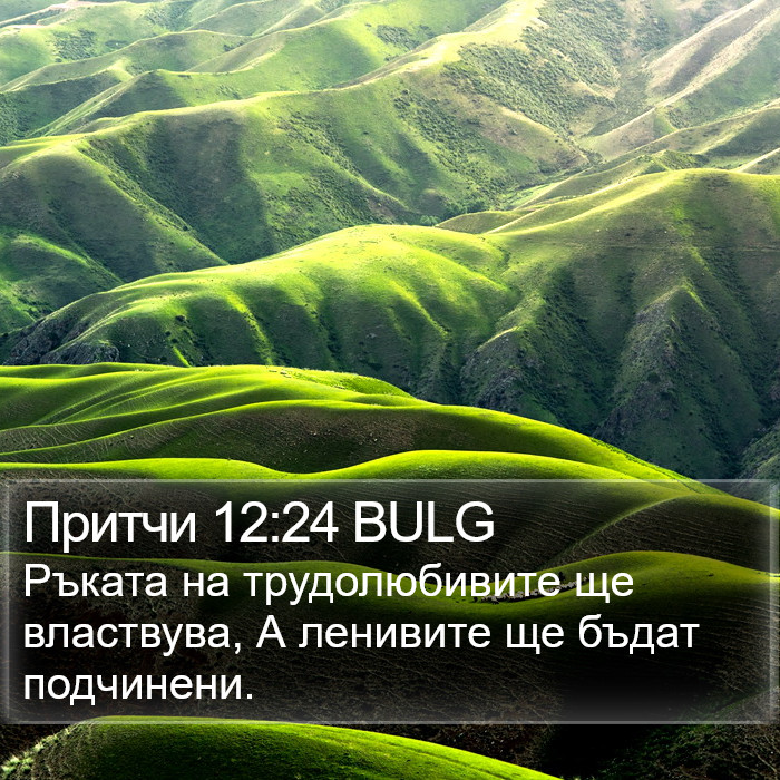 Притчи 12:24 BULG Bible Study