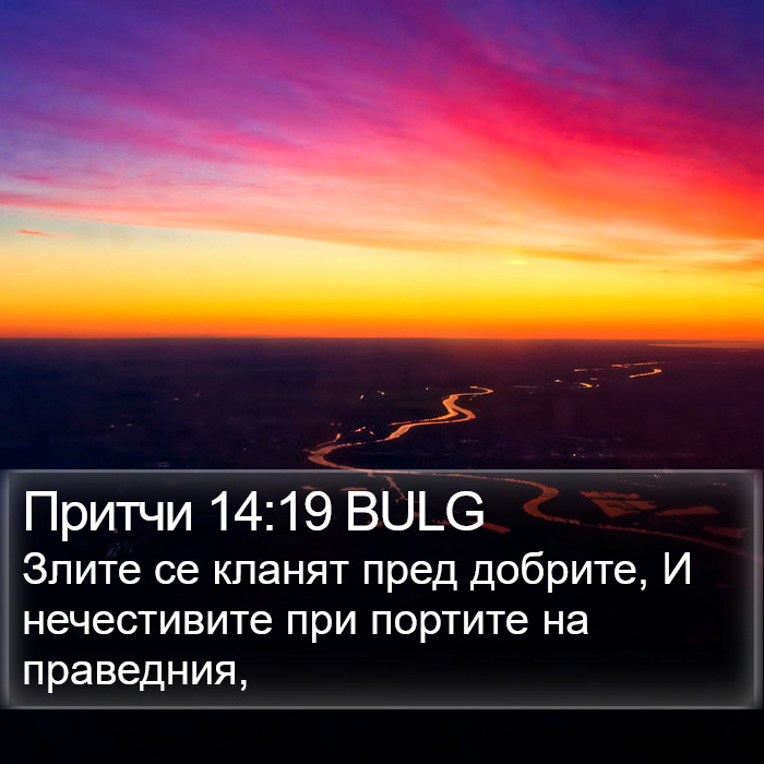 Притчи 14:19 BULG Bible Study