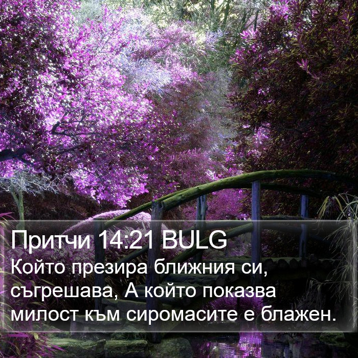 Притчи 14:21 BULG Bible Study